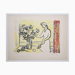 Léon Lang, Woman, Original Lithograph, Mid-20th Century