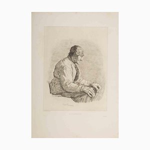 Charles Paul Renouard, Le Charpentier, Etching, Late 19th Century