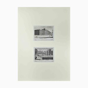 Agapito Franzetti, Roman Views, Original Etching, 1820s, Etching