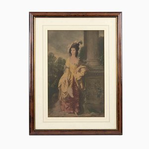 Unknown, Noblewoman, Lithograph, 19th Century, Framed
