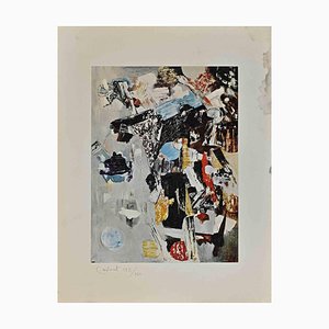 Michel Cadoret, Composición abstracta, Litografía original, 1976