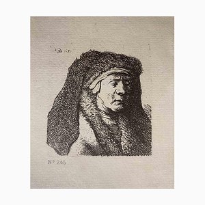 After Rembrandt, The Artist's Mother, Etching, 19th Century