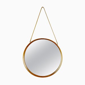 Scandinavian Teak Mirror attributed to Uno and Osten Kristiansson for Luxus Vittsjö Sweden, 1960s