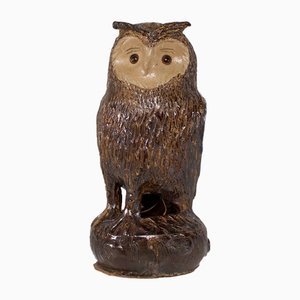 Sandstone Owl Lamp, 1970s