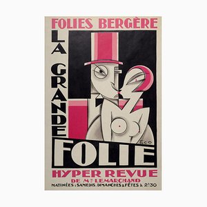 Pico (Maurice Picaud), Folies Bergère: La Grande Folie, 1927, Affiche Lithographique
