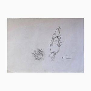 Enki Bilal, Animal'Z, 21ème Siècle, Dessin Original au Crayon