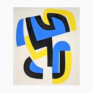 Jean Dewasne, Composición abstracta, 1952, Stencil in Gouache