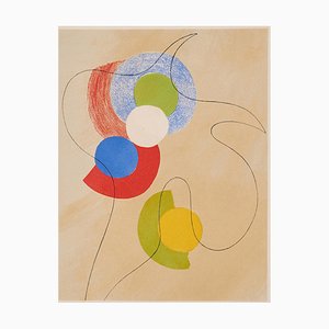 Arp, Delaunay, Magnelli & Taeuber-Arp, Ohne Titel Collaboration aux Nourritures Terrestres, 1950, Original Lithographie