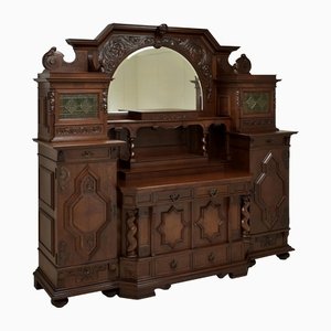 Art Nouveau Oak Buffet Cabinet