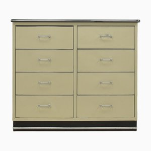 Mid-Century Metal Doctor's Drawer Cabinet in White