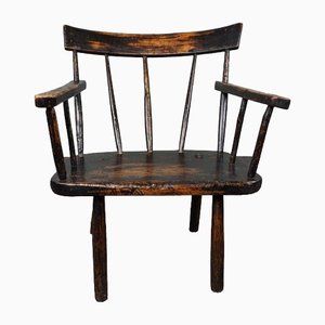 Mid-18th Century Hogging Chair with Armrests