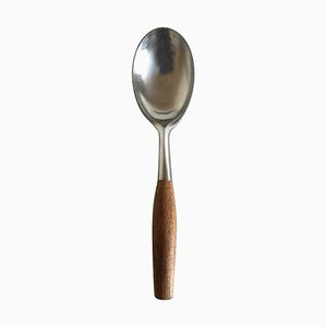 Stainless Steel with Teak Handle Serving Spoon by Fjorf IHQ