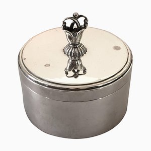 Sterling Silver Box with Cover from Georg Jensen, 1930s