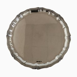 Silver Round Tray by C.C. Herman, 1950s