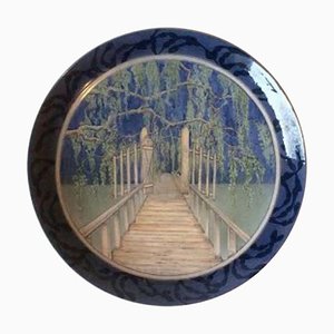 April Wall Plate attributed to Jenny Meyer for Royal Copenhagen, 1918