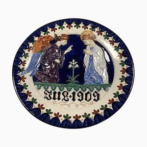 Large Christmas Plate from Aluminia, 1909