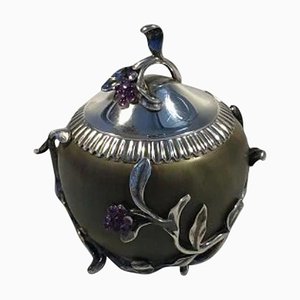 Stoneware Jar with Anton Michelsen Silver by Patrick Nordstrøm for Royal Copenhagen
