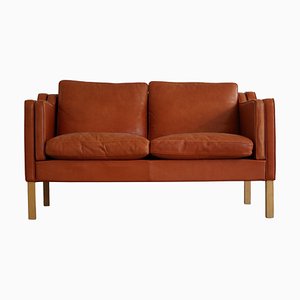 Mid-Century Danish 2-Seater Sofa in Cognac Leather, 1970s