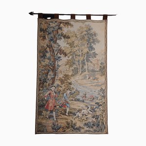 20th Century French Wall Gobelin Tapestry of Hunting Scene