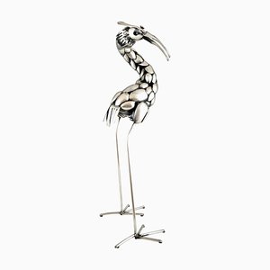 Gerard Bouvier, Cutlery Sculpture of a Heron, 1970, Metal
