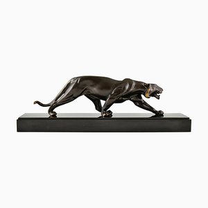 Rulas, Art Deco Panther, 1930, Bronze & Marble