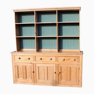 Large Pine Country Dresser with Display Rack, 1890s