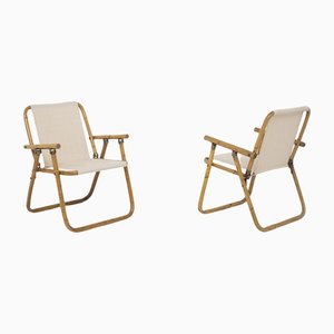 Vintage Yota and Bamboo Outdoor Chairs, 1970s, Set of 2