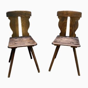 Vintage Brutalist Chairs, 1950s, Set of 2