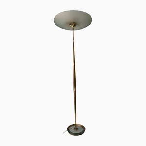 Model 1692 Floor Lamp in Brass & Glass by Max Ingrand for Fontana Arte, 1950s