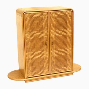 Vintage Rattan and Bamboo Cabinet, 1970s