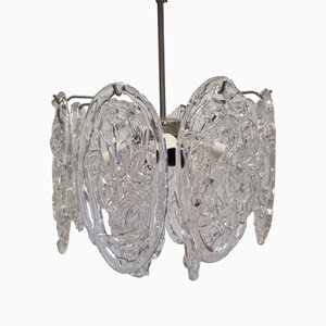 Murano Glass Model Capping Chandelier attributed to Mazzega, Italy, 1960s