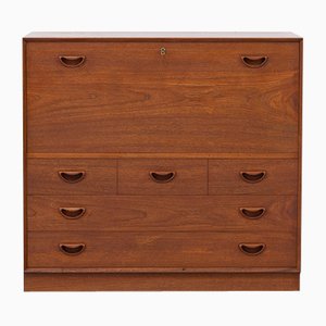 Mueble secreter danés de teca de Hvidt and Mølgaard-Nielsen para Søborg Møbelfabrik, años 60