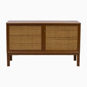 Swedish Norrland Sideboard in Teak and Rattan by Alf Svensson, 1960s