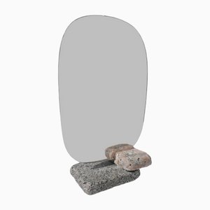 Marea Mirror Collage in Gray Pink by Anna Perugini