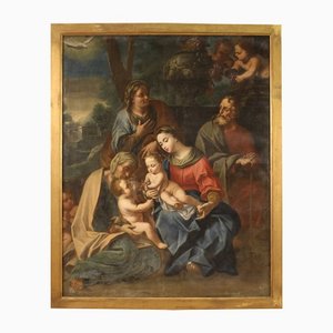 Italienischer Künstler, Heilige Familie, 1670, Öl auf Leinwand