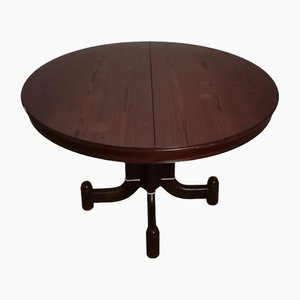 Runder Mid-Century Tisch aus Nussholz