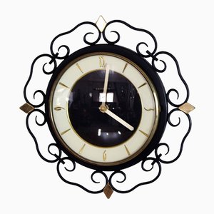 Uhr aus Metall & Glas von Vedette, 1960er