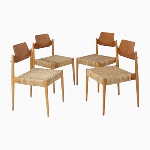 Vintage German Bauhaus SE19 Chairs by Egon Eiermann, 1950s, Set of 4