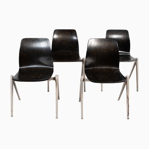 S22 Stacking Chairs by Pagholz, Elmar Flötotto, Germany, 1970s, Set of 4