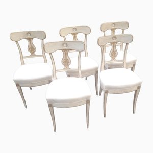 Antike italienische Stühle aus Nussholz, 6er Set