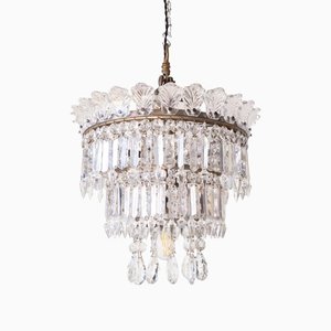 French Bronze and Crystal Chandelier, 19th Century