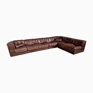 Ds-11 Sectional Patchwork Leather Sofa from de Sede, 1970s, Set of 7