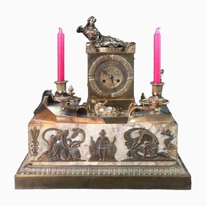Gilt Bronze Clock with Arms of Light, 19th Century