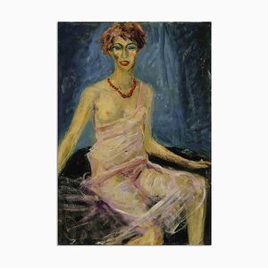Antonio Feltrinelli, Veiled Woman, Original Painting, 1930s