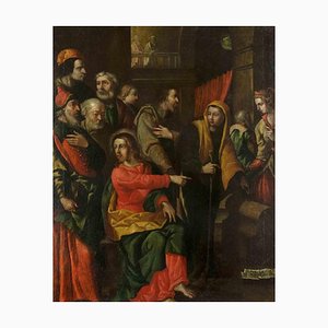 Marten de Vos, Offre de la Veuve Pauvre, 17ème Siècle, Huile sur Toile