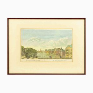 Unknown, Le Fameux Vivier de la Haye, Original Etching, 18th Century, Framed