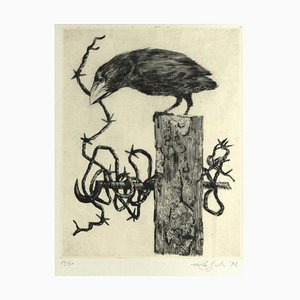 Leo Guida, Crow, Original Etching, 1970s