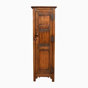 Small Carved Oak Hall Cupboard, 1890s