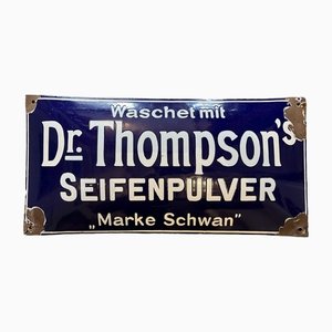 Vintage Emaille Dr. Thompson Seifenpulver Schild