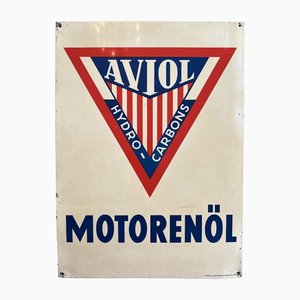 Sheet Metal Aviol Engine Oil Sign, 1920